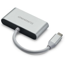 SUNWIND Картридер внешний SW-CR051-S, серебристый