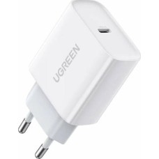 UGREEN Набор адаптер и кабель USB-C - Lightning CD137 (50698) PD Fast Charger 20W + USB-C to Lightning Cable EU. Цвет: белый