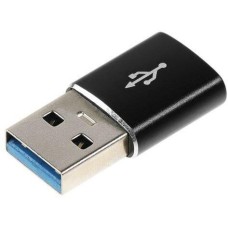 кабель PREMIER Адаптер USB3.0 6-071-3, USB 3.0 A(m) (прямой) - USB Type-C (f) (прямой), пакет, черный