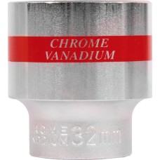 Головка торцевая MATRIX Головка торцевая, 32 мм, шестигранная, CrV, под квадрат 1/2, хромированная 13132