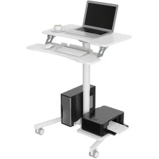 Стол компьютерный CACTUS Стол для ноутбука VM-FDS108, с регулировкой высоты, МДФ, белый