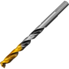 DENZEL Сверло спиральное по металлу 7,5 x 109мм, Р6М5, Golden Tip, многогранная заточка 718281