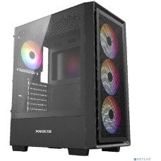 Powercase Mistral AY4B ARGB, Tempered Glass, 4x 120mm ARGB Fans, чёрный, ATX (CMAYB-A4)