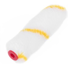 MTX Мини-валик сменный ПОЛИАКРИЛ желтая полоса, 110мм, ворс 12мм, D 16мм, D ручки 6мм 80711