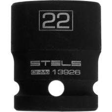 STELS Головка ударная шестигранная, 22 мм, 1/2, CrMo 13926