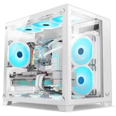 Корпус для ПК FORMULA Корпус Crystal Z5 TG белый без БП mATX 11x120mm 2xUSB2.0 1xUSB3.0 audio bott PSU