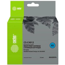 CACTUS Картридж струйный CS-C4912 №82 пурпурный (72мл) для HP DJ 500/800C с чипом