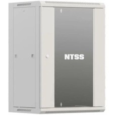 NTSS Шкаф коммутационный Премиум ( -W15U6045GS-2) настенный 15U 600x450мм пер.дв.стекл 60кг серый 365мм 27кг 220град. 770мм IP20 сталь
