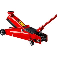 STAYER RED FORCE, 3 т, 135 - 410 мм, подкатной домкрат с увеличенным подъемом и поворотной ручкой, Professional (43151-3)