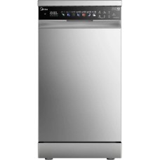 MIDEA Посудомоечная машина MFD45S460SI, узкая, напольная, 44.8см, загрузка 10 комплектов, серебристая