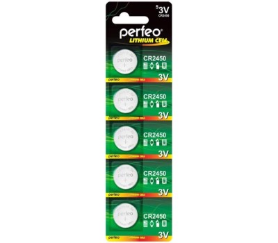 Элементы питания PERFEO CR2450-5BL LITHIUM (5)