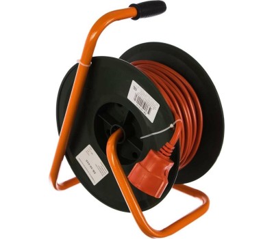 Удлинитель силовой GLANZEN EB-30-010, на катушке, с/з, 1 роз -30 м