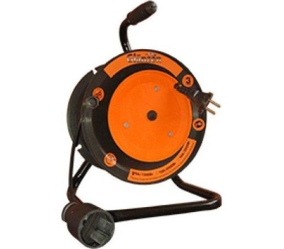 Удлинитель силовой GLANZEN EB-30-010, на катушке, с/з, 1 роз -30 м