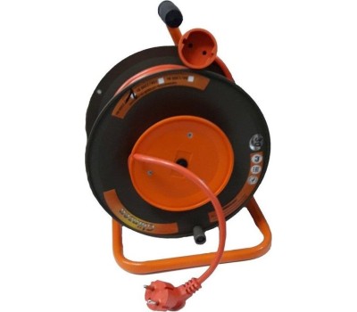 Удлинитель силовой GLANZEN EB-30-010, на катушке, с/з, 1 роз -30 м