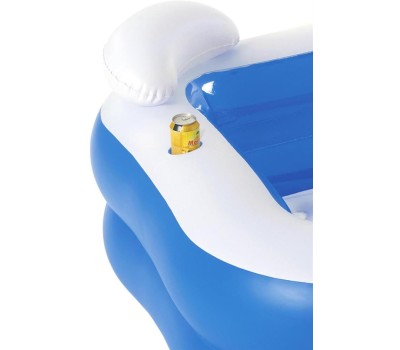 BESTWAY 54153 Бассейн надувной Bestway 213*206*69 см, 575 л, с сиденьями и подголовниками