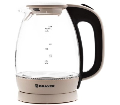 Чайник электрический BRAYER BR1045BN (1,8л. стекло)