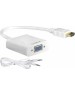 Переходник REXANT (17-6936) Переходник штекер HDMI - гнездо VGA, провод + шнур 3,5мм белый