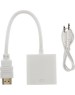 Переходник REXANT (17-6936) Переходник штекер HDMI - гнездо VGA, провод + шнур 3,5мм белый