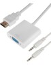 Переходник REXANT (17-6936) Переходник штекер HDMI - гнездо VGA, провод + шнур 3,5мм белый