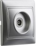 Розетка SMARTBUY (SBE-01s-S1-TV) Венера, 1-местная, серебро
