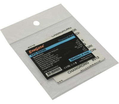 EXEGATE EX282356RUS Термопрокладка EPG-6WMK, 50x50x1.0 mm