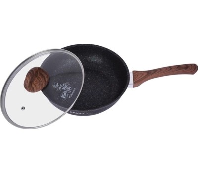 Сковорода KUKMARA сгг261а а/пр литая 26см стекл/кр Granit ultra blue