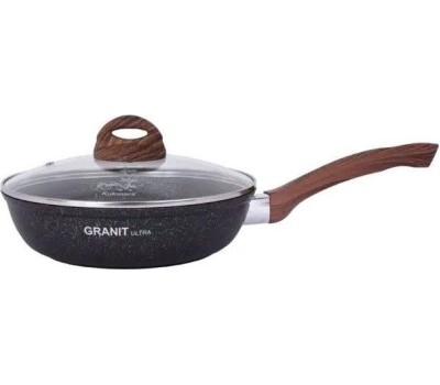 Сковорода KUKMARA сгг261а а/пр литая 26см стекл/кр Granit ultra blue