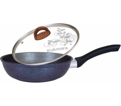 Сковорода KUKMARA сгг261а а/пр литая 26см стекл/кр Granit ultra blue