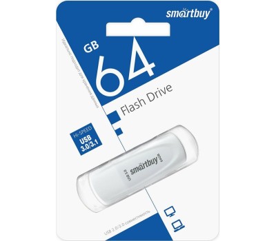 USB-флеш SMARTBUY (SB064GB3SCW) UFD 3.0/3.1 064GB Scout White