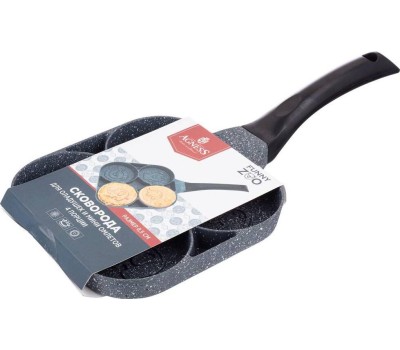 Сковорода AGNESS 932-006 СМАЙЛ с мрамор. а/приг. покрытием d18,5см, h2,5см