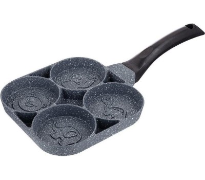 Сковорода AGNESS 932-006 СМАЙЛ с мрамор. а/приг. покрытием d18,5см, h2,5см