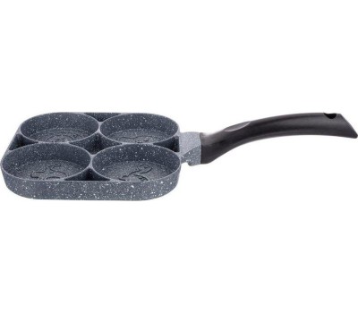 Сковорода AGNESS 932-006 СМАЙЛ с мрамор. а/приг. покрытием d18,5см, h2,5см