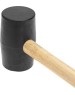 Киянка KRANZ (KR-12-8145) Киянка резиновая 910 г, черная резина, деревянная рукоятка