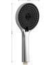 Лейка GFMARK 6097 Лейка душевая массажная, круглая, из высокопрочного АБС пластика, DIAMOND, цвет ХРОМ