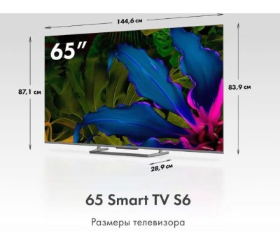 Телевизор Haier 65 Smart TV S6 (10132160/250126/5030033/001, КИТАЙ)