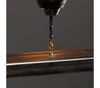 Сверло DENZEL Сверло по металлу, 3,5 мм, HSS-Tin, Golden Tip, 10 шт. 717207