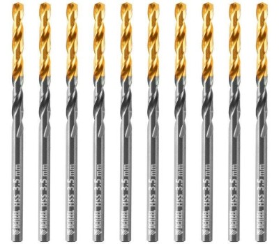 Сверло DENZEL Сверло по металлу, 3,5 мм, HSS-Tin, Golden Tip, 10 шт. 717207