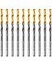 Сверло DENZEL Сверло по металлу, 3,5 мм, HSS-Tin, Golden Tip, 10 шт. 717207