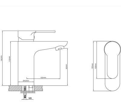 Смеситель OASIS L3007MSh_Gus для раковины