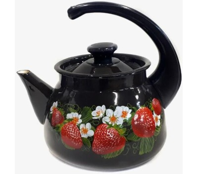 Чайник КМЗ 42704-122/6 эмал 3,0л сфер конс/руч с рис, коричневый