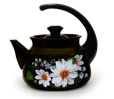 Чайник КМЗ 42704-122/6 эмал 3,0л сфер конс/руч с рис, коричневый