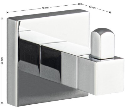 Аксессуары для ванной комнаты GFMARK 84114 Крючок одинарный, на квадратном основании, цвет ХРОМ