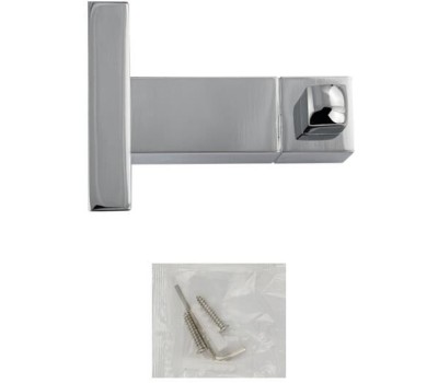 Аксессуары для ванной комнаты GFMARK 84114 Крючок одинарный, на квадратном основании, цвет ХРОМ