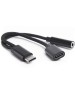 Переходник АТОМ (31042) USB Type-C-3,5 Jack/USB Type-C, черный