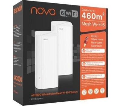 TENDA Двухдиапазонная Wi-Fi Mesh система AX3000 WI-FI EX12(2-PACK)