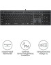 A4TECH Клавиатура Fstyler FX50, проводная, USB, ножничная, серый [fx50 grey]