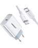 UGREEN Набор адаптер и кабель USB-C - Lightning CD137 (50698) PD Fast Charger 20W + USB-C to Lightning Cable EU. Цвет: белый