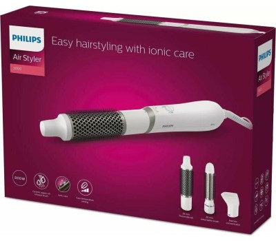 PHILIPS Фен-щетка BHA303/00, 800Вт, белый