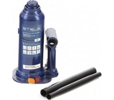 Домкрат STELS Домкрат гидравлический бутылочный, 3 т, h подъема 188-363 мм, в пластиковом кейсе 51173