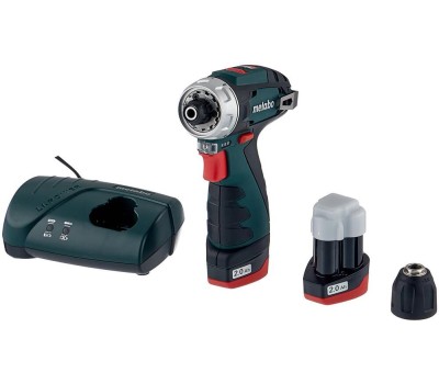 METABO Дрель-шуруповерт Powermaxx BS Basic Set, 2Ач, с двумя аккумуляторами [600080710]